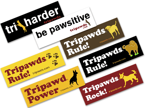 Tripawds Three Legged Dog Bumper Stickers