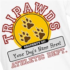 Customize Personalize Tripawds Athletic Dept. T-shirts