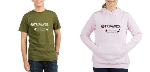 tripawds logo tagline t-shirts,