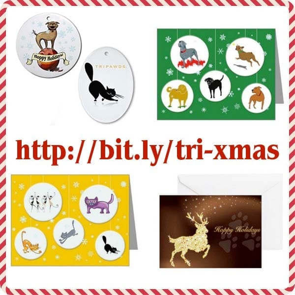 tripawds christmas cards & gifts