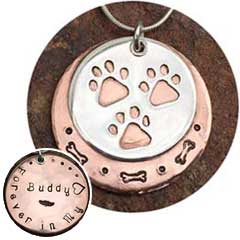 Three Paw Pendant Necklace