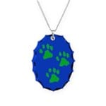colorful three paw necklace