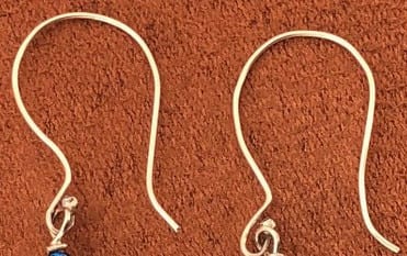 Tiny Tripawd Heart Silver Earrings