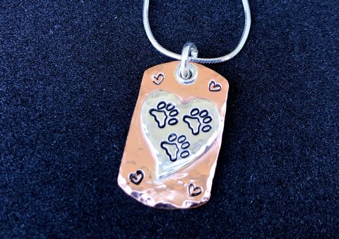 Tripawd Love Dog Tag Necklace