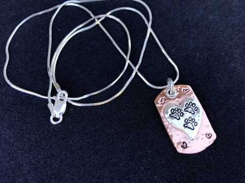 Tripawd Love Dog Tag Necklace