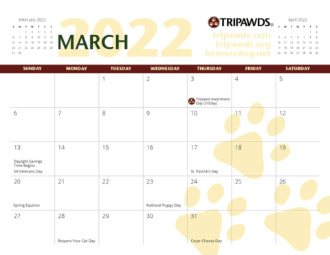tripawds calendar