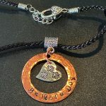 Be More Dog Copper Pendant with Silver 3 Paw Heart