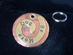 Be More Dog Spiral Key Fob