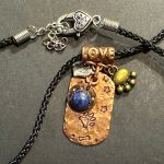 Love Me Love My Dogs Copper Dog Tag Necklace with Charms