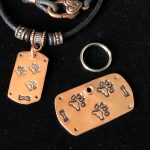 Tripawd Dog Tag Necklace Set in copper